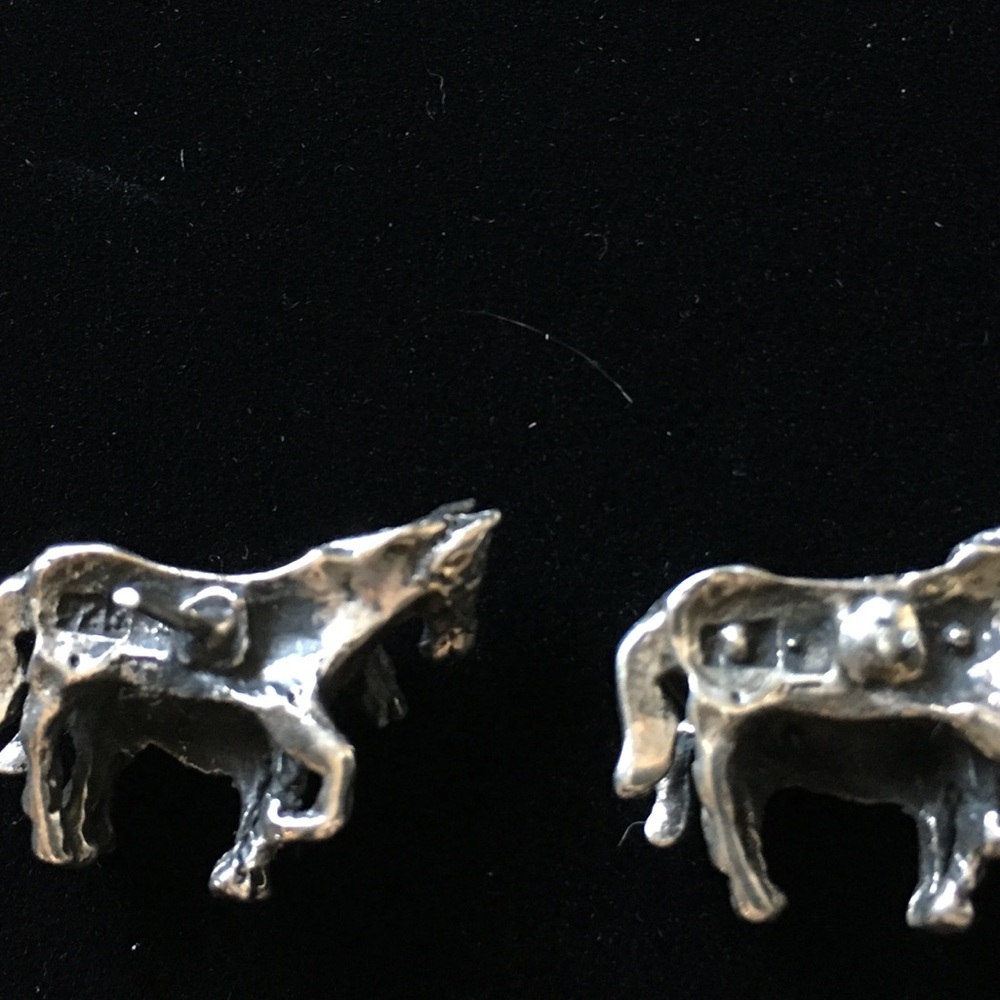Vintage Silver Horse Earrings - Picture 5 of 11